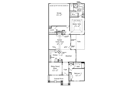 Floor Plan - Main Floor for Craftsman House Plan #927-297 - 2 bed, 2 bath