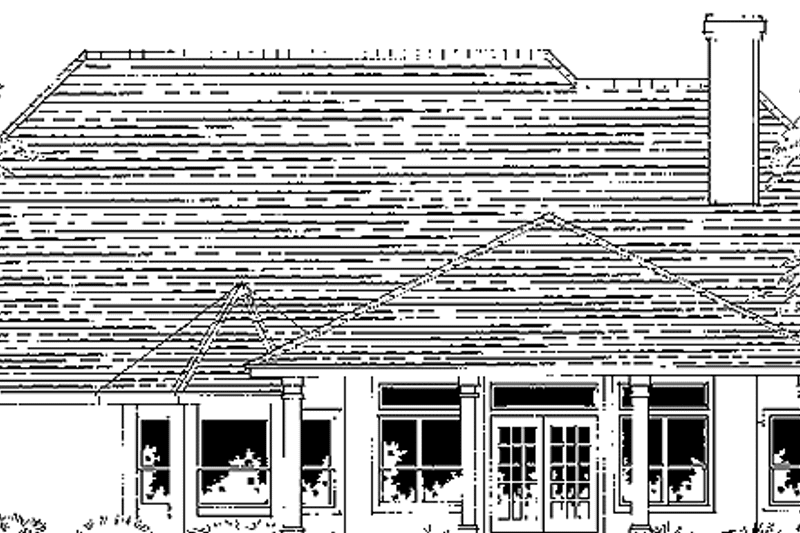 Home Plan - Exterior - Rear Elevation for European House Plan #472-47 - 4 bed, 3.5 bath