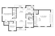 Colonial Style House Plan - 3 Beds 2 Baths 1263 Sq/Ft Plan #1061-26 Floor 