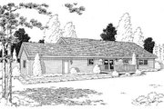 Ranch Style House Plan - 3 Beds 2 Baths 1373 Sq/Ft Plan #312-169 