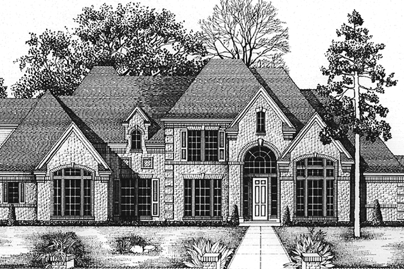 House Blueprint - Country Exterior - Front Elevation Plan #974-50