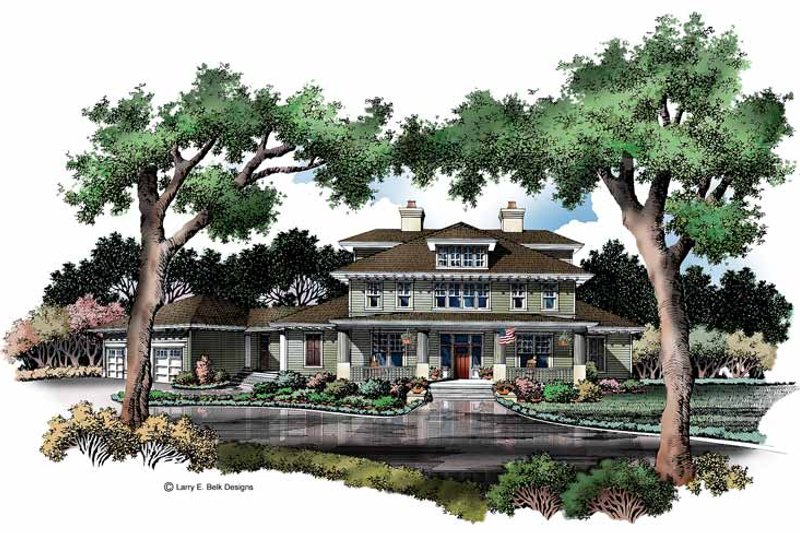 House Blueprint - Craftsman Exterior - Front Elevation Plan #952-269