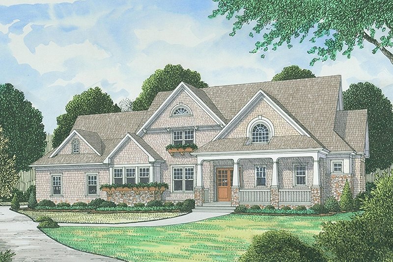 Architectural House Design - Traditional Exterior - Front Elevation Plan #413-886