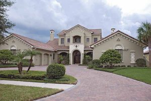 Dream House Plan - Mediterranean Exterior - Front Elevation Plan #1019-14