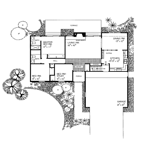 Dream House Plan - Ranch Floor Plan - Main Floor Plan #72-446