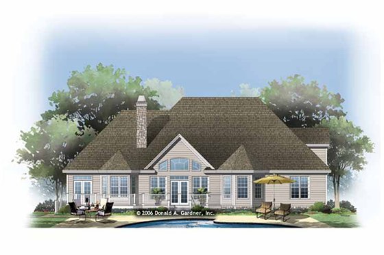 Traditional Exterior - Rear Elevation Plan #929-874