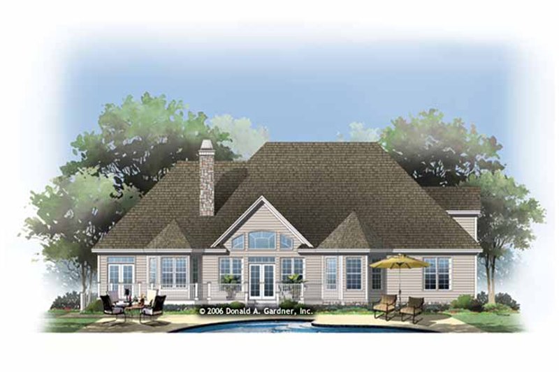 Home Plan - Exterior - Rear Elevation 2 for Traditional House Plan #929-874 - 4 bed, 3 bath