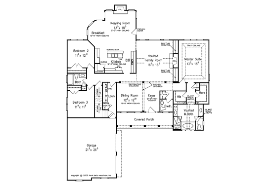 Floor Plan - Main Floor for Country House Plan #927-129 - 3 bed, 2.5 bath