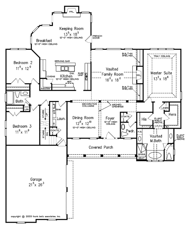 Dream House Plan - Country Floor Plan - Main Floor Plan #927-129