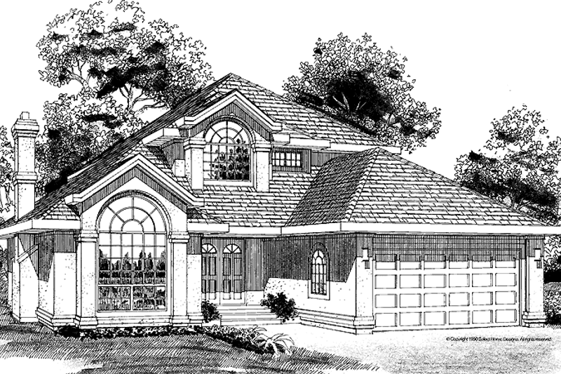 House Plan Design - Mediterranean Exterior - Front Elevation Plan #47-836