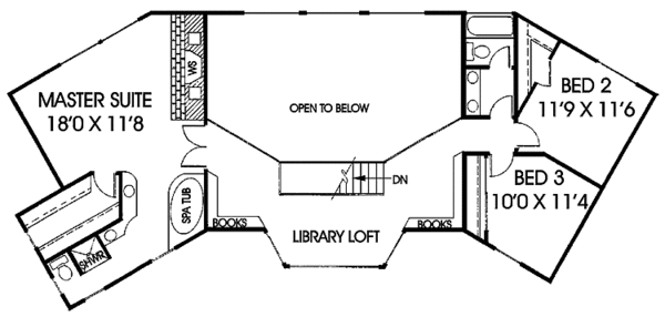 House Plan Design - Colonial Floor Plan - Upper Floor Plan #60-938