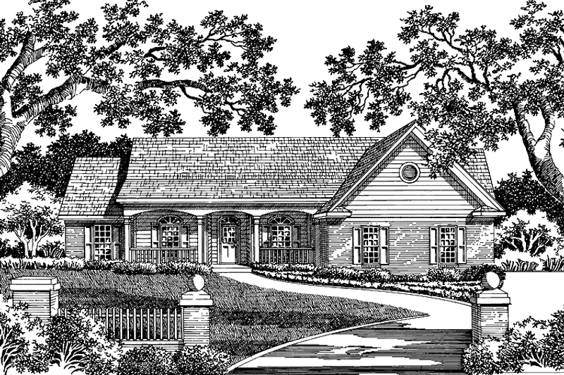 Dream House Plan - Exterior - Front Elevation 3 for Country House Plan #952-217 - 3 bed, 2 bath