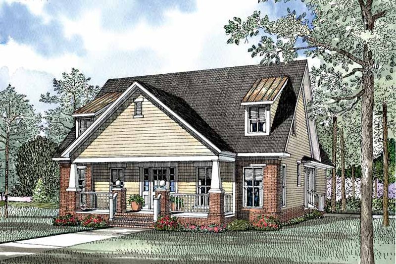 Dream House Plan - Craftsman Exterior - Front Elevation Plan #17-2950