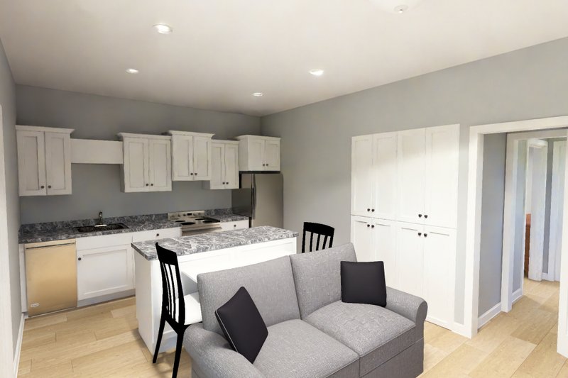 House Blueprint - Interior - Kitchen 1 for Modern House Plan #513-2446 - 2 bed, 2 bath