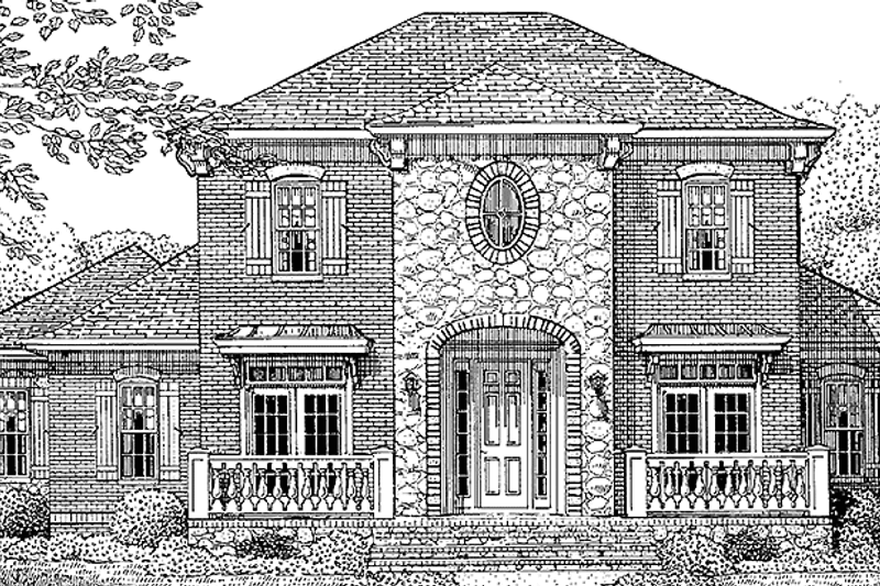 House Design - Country Exterior - Front Elevation Plan #306-132