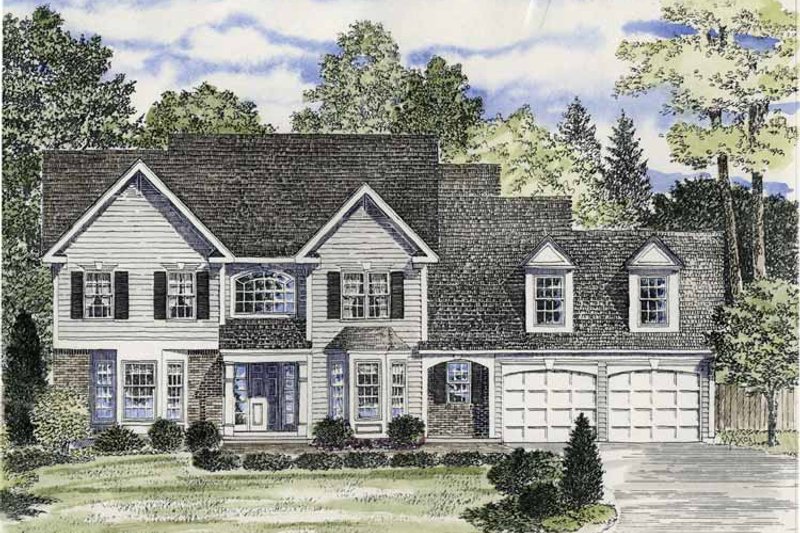 Home Plan - Colonial Exterior - Front Elevation Plan #316-166