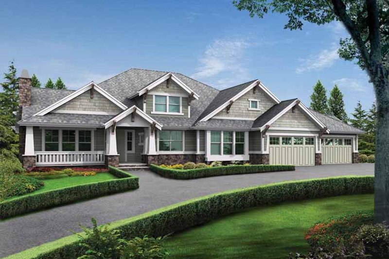 Home Plan - Craftsman Exterior - Front Elevation Plan #132-280