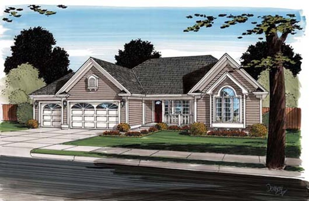 Modern Style House Plan - 3 Beds 2 Baths 1837 Sq/Ft Plan #312-878