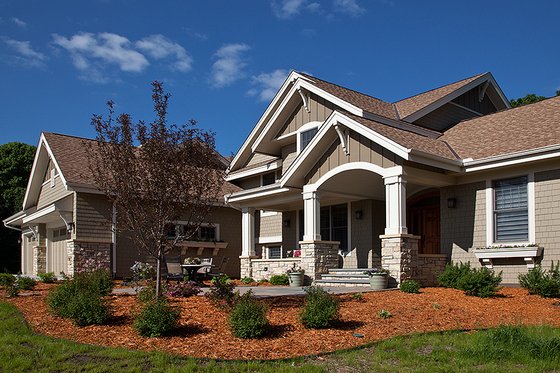 Exterior - Front Elevation 4 for Craftsman House Plan #51-556 - 4 bed, 3.5 bath