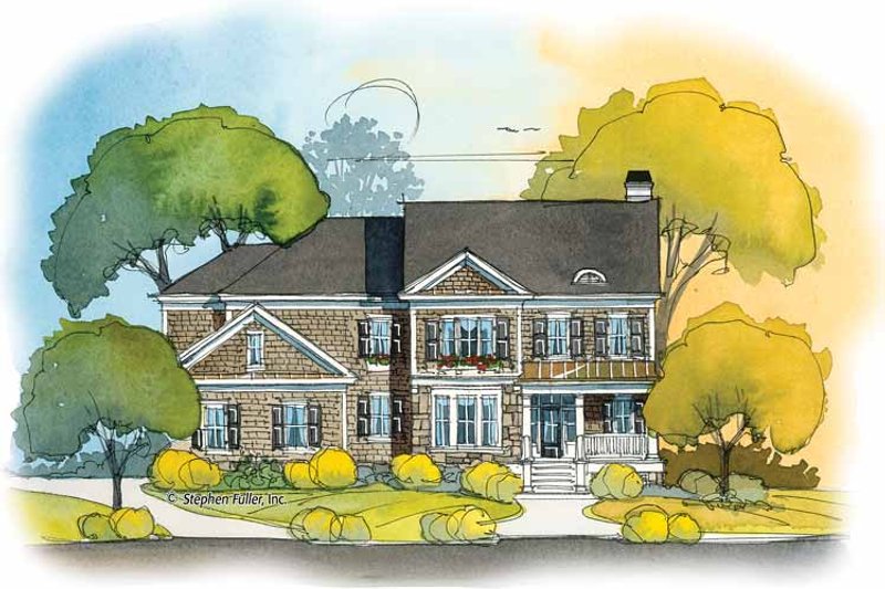 House Plan Design - Colonial Exterior - Front Elevation Plan #429-396