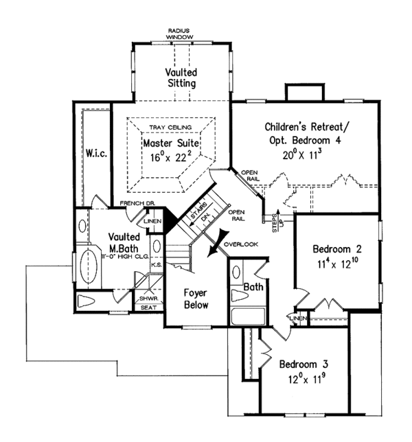 Home Plan - Country Floor Plan - Upper Floor Plan #927-736
