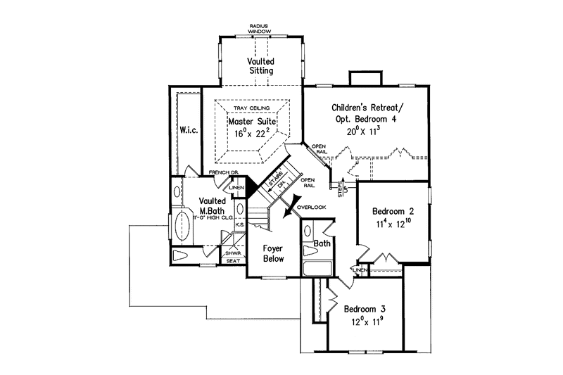 Home Plan - Floor Plan - Upper Floor for Country House Plan #927-736 - 3 bed, 2.5 bath