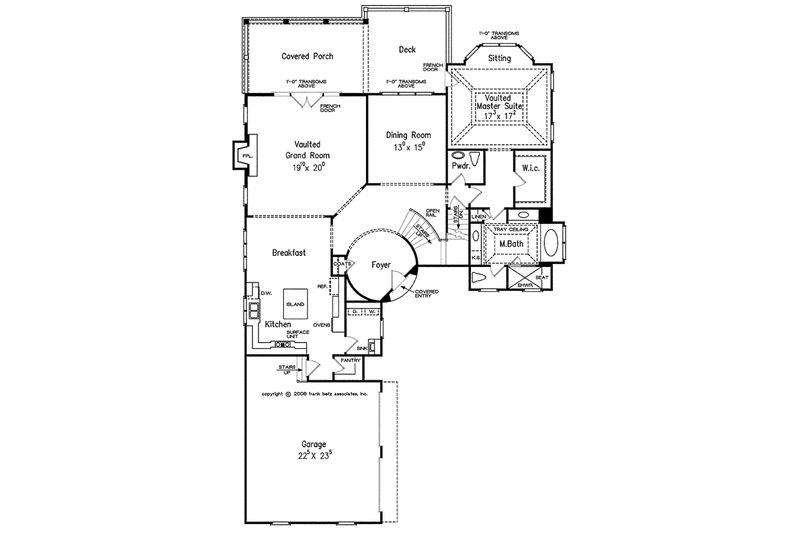 Home Plan - Floor Plan - Main Floor for Country House Plan #927-439 - 3 bed, 3.5 bath
