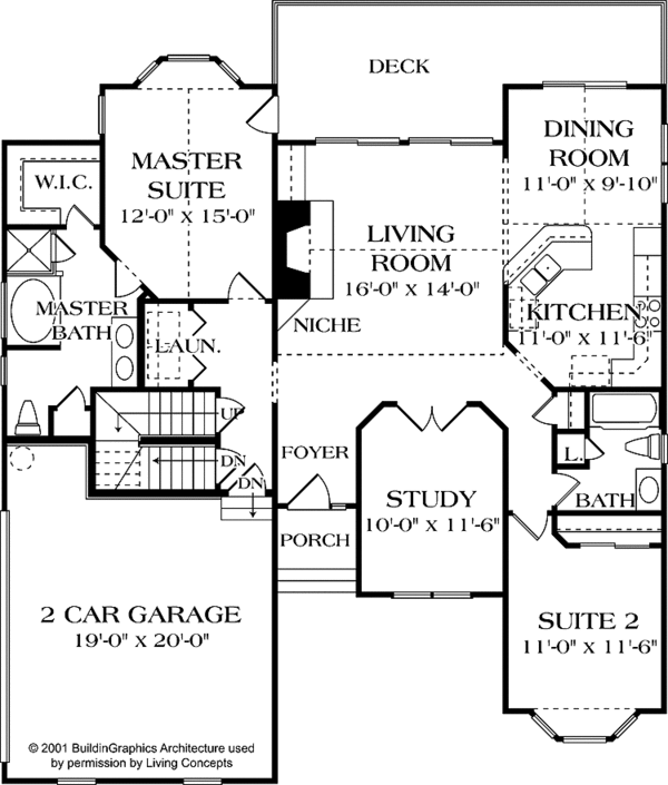 Architectural House Design - Craftsman Floor Plan - Main Floor Plan #453-536