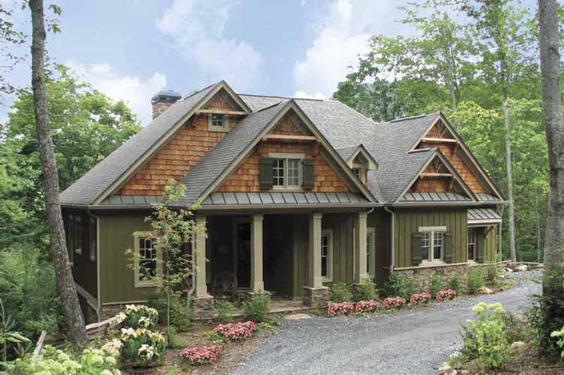 Architectural House Design - Craftsman Exterior - Front Elevation Plan #54-275