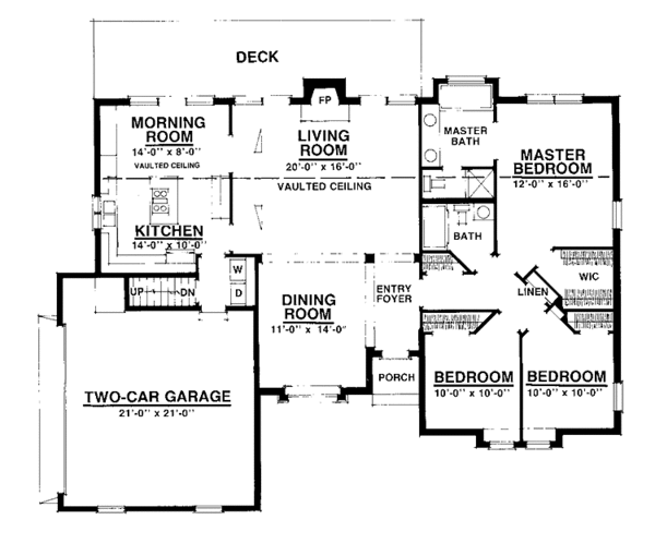 House Plan Design - Colonial Floor Plan - Main Floor Plan #1016-42