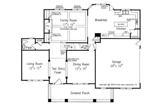 Floor Plan - Main Floor for Craftsman House Plan #927-908 - 4 bed, 3.5 bath