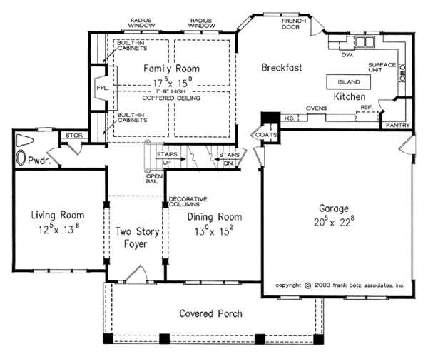 House Blueprint - Craftsman Floor Plan - Main Floor Plan #927-908