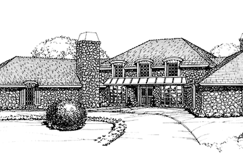 Home Plan - European Exterior - Front Elevation Plan #310-1074