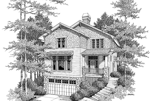 Craftsman Exterior - Front Elevation Plan #48-782