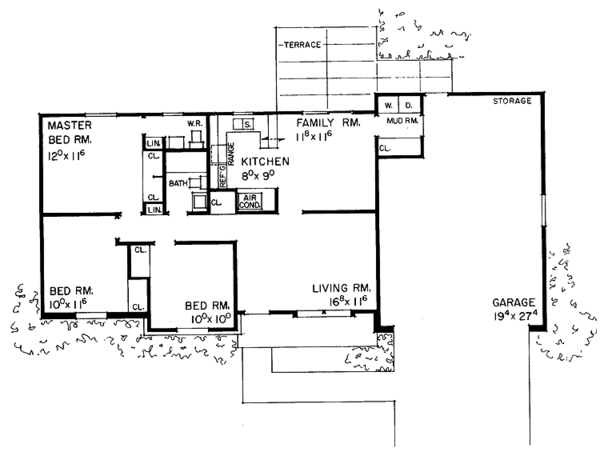 House Plan Design - Ranch Floor Plan - Main Floor Plan #72-502