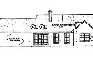 Exterior - Rear Elevation for Country House Plan #312-518 - 3 bed, 2 bath