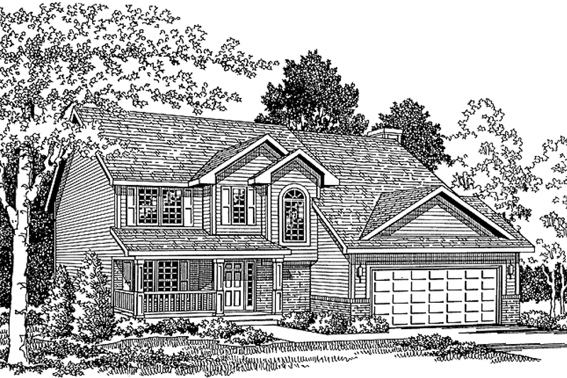 Home Plan - Country Exterior - Front Elevation Plan #70-1331