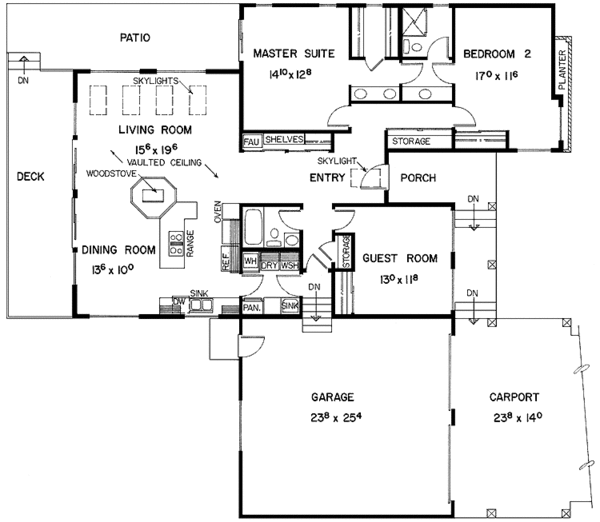 Dream House Plan - Prairie Floor Plan - Main Floor Plan #60-921