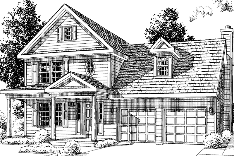 Dream House Plan - Country Exterior - Front Elevation Plan #1029-42