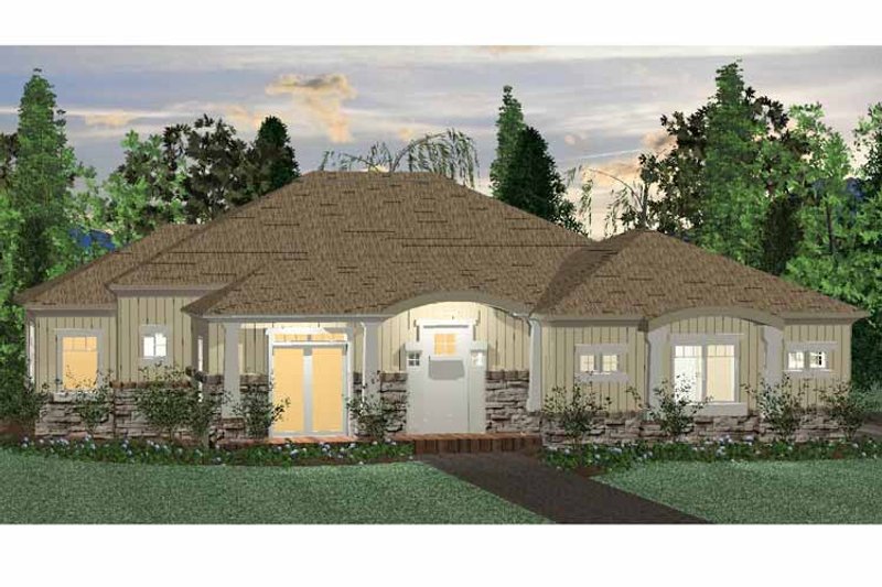 Home Plan - Exterior - Front Elevation 3 for Colonial House Plan #937-38 - 3 bed, 2 bath