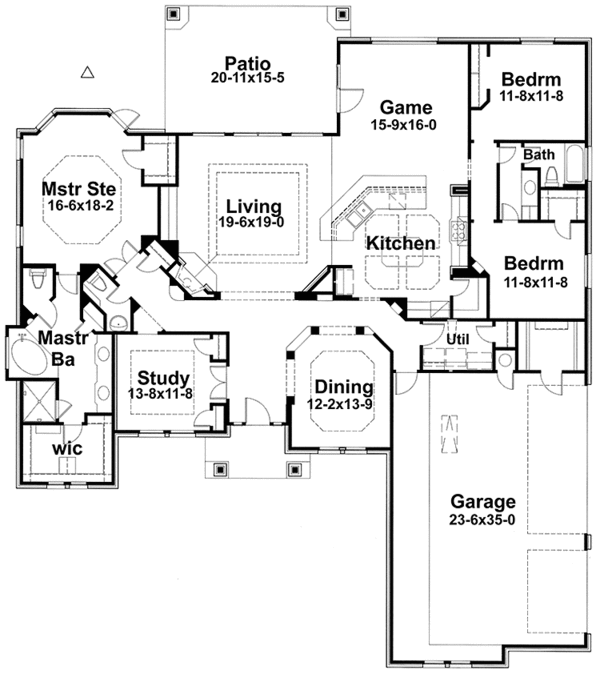 Dream House Plan - Craftsman Floor Plan - Main Floor Plan #120-226
