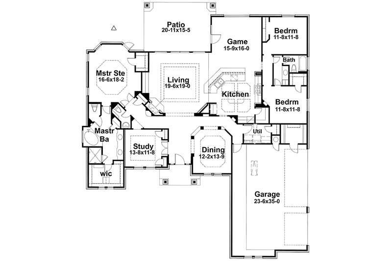 Home Plan - Floor Plan - Main Floor for Craftsman House Plan #120-226 - 3 bed, 2.5 bath