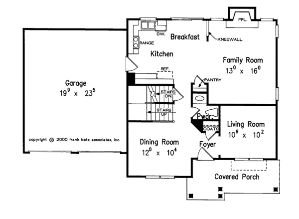 House Plan Design - Colonial Floor Plan - Main Floor Plan #927-731