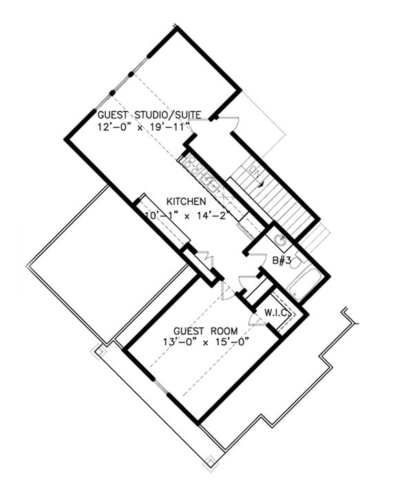 Craftsman Floor Plan - Upper Floor Plan #54-551