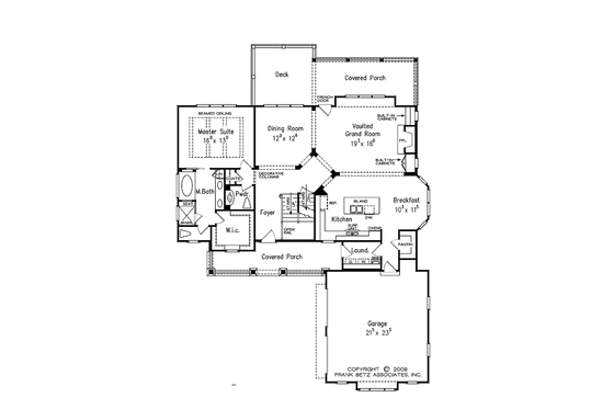 Floor Plan - Main Floor for Country House Plan #927-939 - 4 bed, 2.5 bath