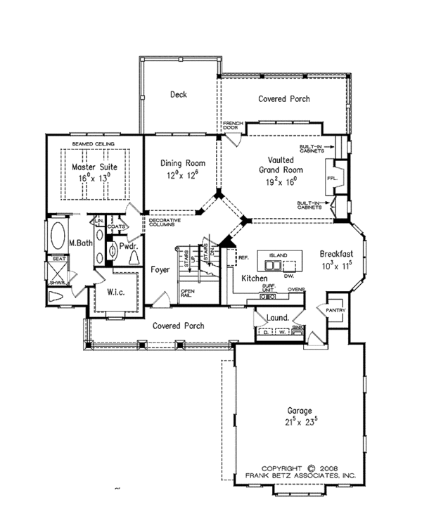 Home Plan - Country Floor Plan - Main Floor Plan #927-939