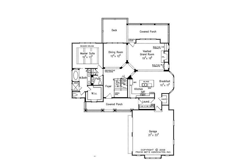Home Plan - Floor Plan - Main Floor for Country House Plan #927-939 - 4 bed, 2.5 bath