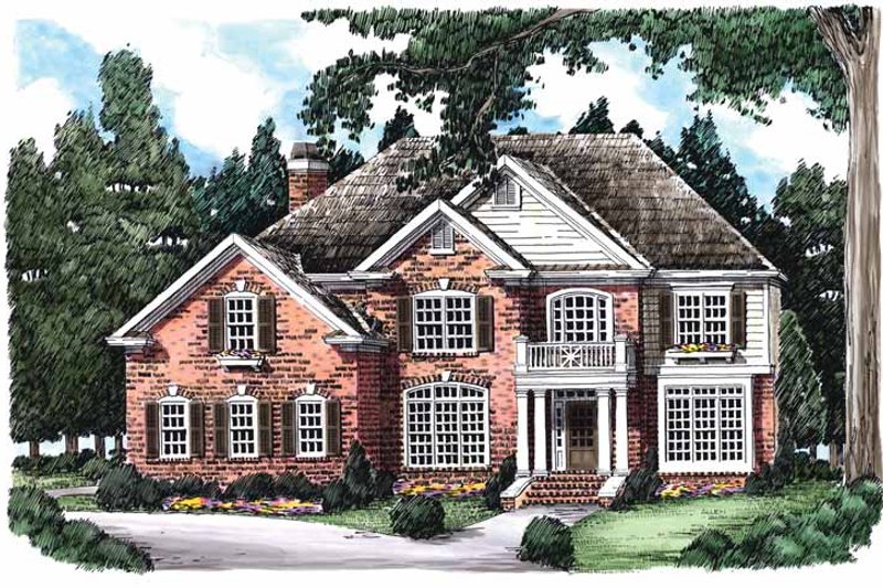 House Design - Colonial Exterior - Front Elevation Plan #927-578