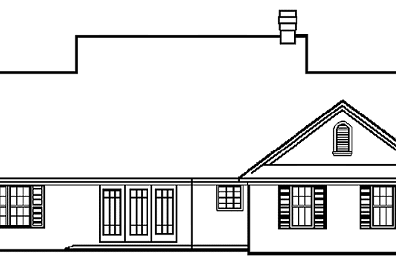 Home Plan - Exterior - Rear Elevation for Victorian House Plan #11-242 - 3 bed, 2.5 bath