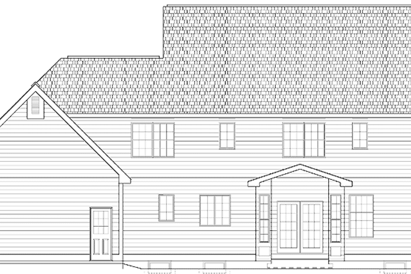 Dream House Plan - Exterior - Rear Elevation for Colonial House Plan #328-415 - 4 bed, 2.5 bath